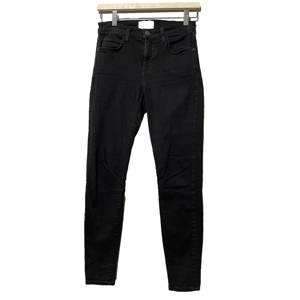 Current Elliot Jeans Women's 26 Black Mid Rise Skinny Measures 27x28